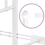 vidaXL Cadre de lit métal sans matelas avec pied de lit blanc 90x200cm