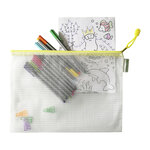 Pochettes à zip a5 tarifold couleur - sachet de 8 jaune  -