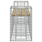 vidaXL Banc de jardin design gabion 183x41x60 5cm bois de pin imprégné