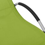 vidaXL Chaises longues Textilène 2 Pièces Vert et gris