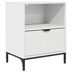 vidaXL Table de chevet Blanc 49 x 36 x 61 cm Bois d'ingénierie
