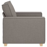 vidaXL Canapé-chaise Taupe 60 cm Tissu