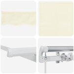 vidaXL Auvent Rétractable Crème 250 x 200 cm Polyester et Aluminium