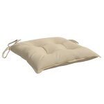 vidaXL Coussins de palette lot de 2 beige 50x50x7 cm tissu oxford