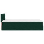 vidaXL Cadre de lit ottoman avec matelas vert foncé 90x190 cm velours