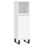 vidaXL Ensemble de meubles salle de bain 3 Pièces blanc bois d'ingénierie