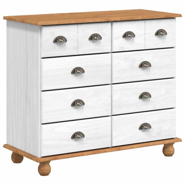 vidaXL Commode ASKIM Blanc 91 x 40 x 79 cm Bois de pin massif