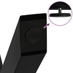 vidaXL Pieds de table à manger en forme de X  3 pièces  noir  90 x (72-73) cm  acier