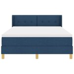 vidaXL Lit à ressorts avec matelas Bleu 200 x 140 cm tissu