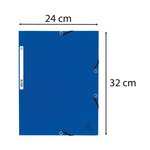Chemise À Élastiques 3 Rabats Carte Lustrée 355g/m2 - Couleurs Assorties - X 50 - Exacompta