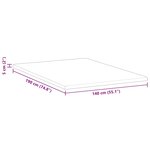 vidaXL Coussins de Matelas Blanc 140 x 190 cm Polyester sans colle