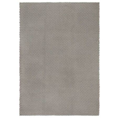 vidaXL Tapis rectangulaire Gris 160x230 cm Coton