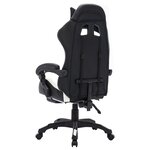 Chaise fauteuil siège pivotante de bureau informatique étude de jeux vidéo avec LED RVB et similicuir blanc 02_0024199