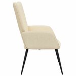 vidaXL Chaise de relaxation Crème Tissu