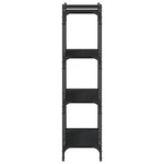 vidaXL Bibliothèque à 4 niveaux noir 80x30x120 cm bois d'ingénierie
