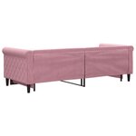 vidaXL Lit de jour avec gigogne sans matelas rose 80x200 cm