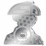 Pièce de monnaie en Argent 5 Dollars g 93.3 (3 oz) Millésime 2024 GEORGE WASHINGTON