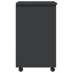 vidaXL Armoire roulante avec tiroirs MOSS gris bois de pin solide