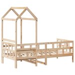 vidaXL Lit de jour avec toit sans matelas 90x190 cm bois massif