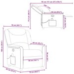 vidaXL Fauteuil de massage inclinable Rouge bordeaux Tissu