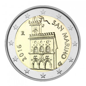 2 euros Saint Marin 2016 face nationale - Palais du gouvernement.