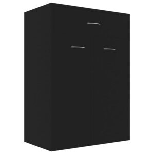vidaXL Armoire à chaussures Noir 60x35x84 cm Bois d'ingénierie