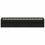 vidaXL Cadre de lit sans matelas noir 90x200 cm