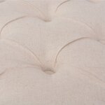Banc banquette lin bois massif 110 x 38 x 48 cm blanc crème 02_0021257