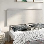 vidaXL Tête de lit Blanc 154x6x82 5 cm Bois massif de pin