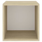 vidaXL Armoires murales 4 Pièces Blanc et chêne Sonoma Bois d’ingénierie