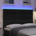 vidaXL Tête de lit LED avec des lumières à LED Noir 160 cm Polyester