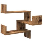 vidaXL Étagère d'angle murale vieux bois 40x40x49 5 cm bois ingénierie