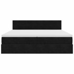 VidaXL Cadre de lit ottoman avec matelas noir 200x200cm velours