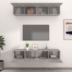 vidaXL Meubles TV 4 Pièces gris béton 80x30x30 cm bois d'ingénierie
