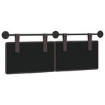 vidaXL Tête de lit suspendue Marron foncé Tissu