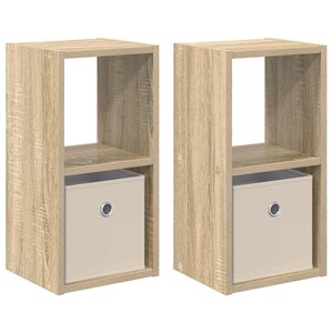 vidaXL Table de chevet 2 pc Chêne Sonoma 25 5 x 22 x 49 5 cm