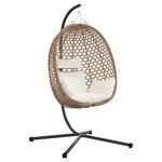 vidaXL Chaise suspendue polyrotin 104 x 100 x 191 cm Marron café