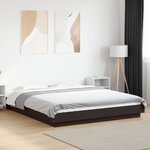 vidaXL Cadre de lit sans matelas noir 160x200 cm