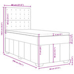 vidaXL Sommier à lattes de lit avec matelas Marron foncé 80x200 cm