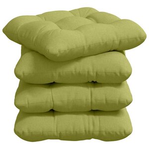 vidaXL Coussins de siège 4 Pièces Vert clair 45 x 45 x 12 cm tissu