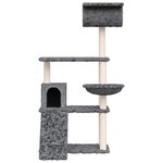 vidaXL Arbre à chat avec griffoirs en sisal Gris foncé 131 cm
