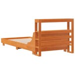 vidaXL Cadre de lit sans matelas cire marron 90x200 cm bois pin massif