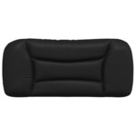 vidaXL Coussin de tête de lit noir 90 cm similicuir