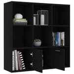 vidaXL Bibliothèque Noir 98x30x98 cm Bois d’ingénierie