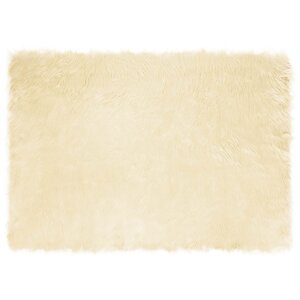 vidaXL Tapis en fausse Tafalla Crème 160 x 230 cm Polyester