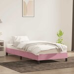 vidaXL Cadre de lit sans matelas rose 80x210 cm velours