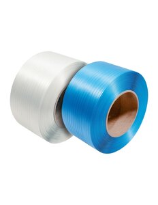 (lot  2 bobines) feuillard polypropylène haute résistance bleu 9mmx0 63mmx4000m