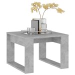 vidaXL Table d'appoint Gris béton 50x50x35 cm Bois d’ingénierie