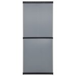 vidaXL Armoire de rangement de jardin 3 étagères Gris/noir 68x40x168cm