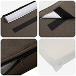 vidaXL Tête de lit capitonnée Marron et Taupe 200 cm Pin massif